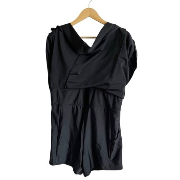 Torrid Zip Front Swim Dress Black Size 1 w/ Shorts UPF 50+ - Picture 10 of 12